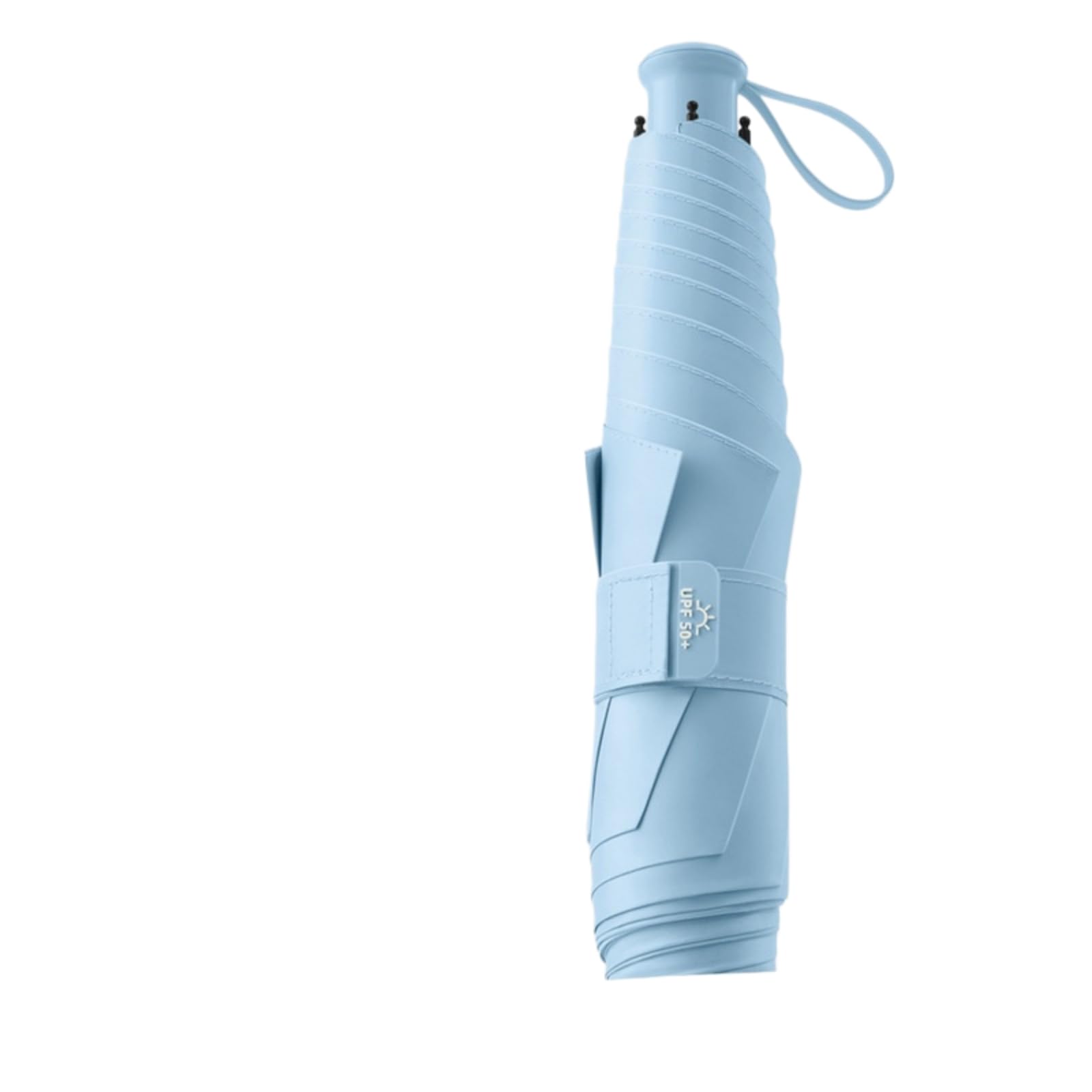 Ombrello da Sole Mini Tasca Upf50 + Viaggio Leggero Pieghevole Compatto con Cordone A Mano