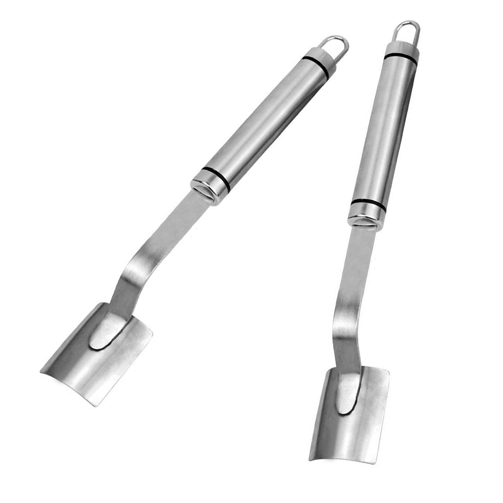Tsophreniq 2Pcs Corn Cobs Shucker Tool Stainless Steel Corn Remover with Long Handle Efficient Kitchen Gadget for Quick Stripping Processing Tool