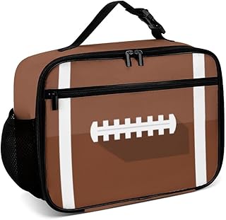 American Football Reusable Lunch Box Insulated Lunch Bag Cooler Bag Lunchbox Meal Food Container Tote Bag for Women Kids Girls Boy School Camping Hiking Picnic Beach Travel