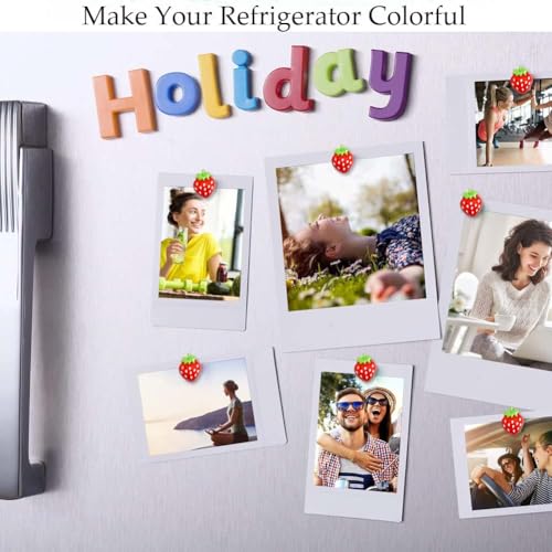 30 Imánes Decorativos de Fresas 3D para Refrigerador miniatura 4