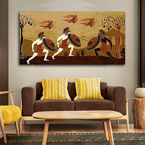 Image of VIBECRAFTS Canvas Paintings for Living Room Drawing Room Ancient Greece Canvas Wall Painting Fitted With Wooden Frame For Home | Office | Living Room | Gift (PTVCH 2496)