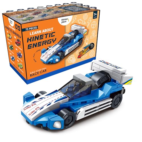 Image of STEM Racing Car Pull Back Building Blocks Set (73Pcs) | DIY Speed Car Toy for Kids 6+ Years (Boys & Girls) | Friction Powered Racing Toy | Creativity & Motor Skills Development