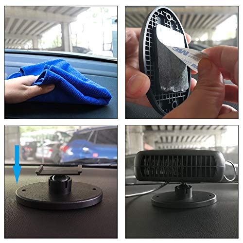 Car Heater,Mingting 200W 12V Portable Upgrade Windshield Fast Heating Defogger Defroster Demister & Cooling Car Fan 2 In 1,Plug Into Cigarette Lighter With Suction Holder (Black) #TOP6