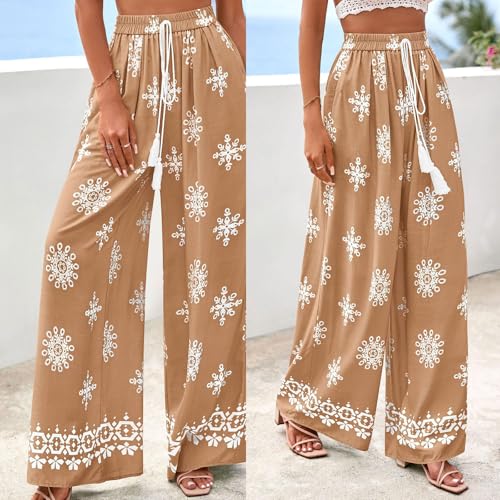 Pantalon élastique fluide à jambes larges pour un confort total