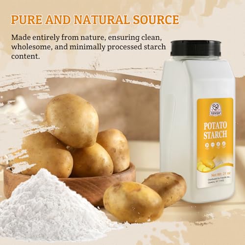Image of 52USA Potato Starch, Potato Starch for Cooking 21oz(1.31 lb) | Gluten-Free, No Preservatives & Artificial Ingredients, Pure Potato Starch Ideal Thickener for Soups, Stews, Sauces, Gravies & Baking