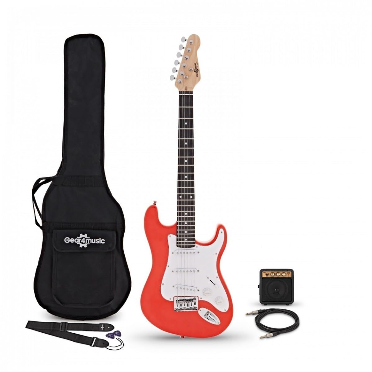 3/4 Guitare électrique LA Miniamp Pack Rouge