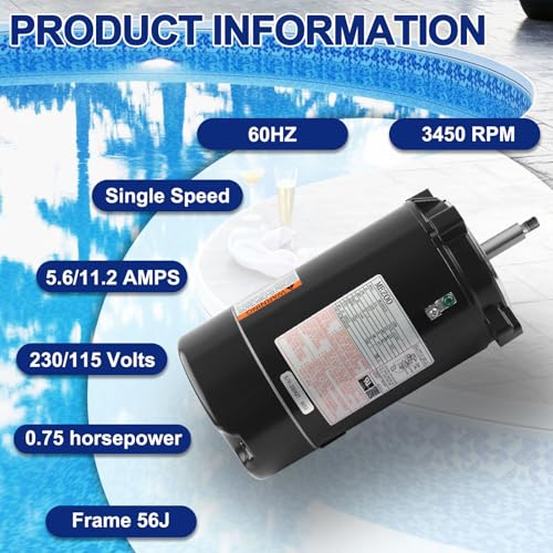 Image of UST1072 3 /4 Horsepower Swimming Pool Pump Motor