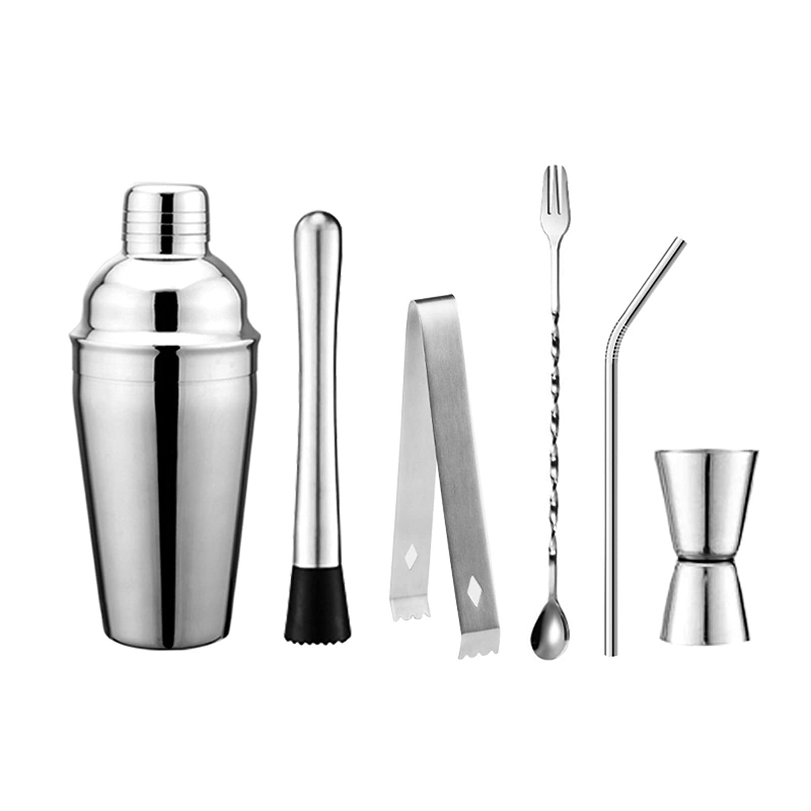 Coctelera de cóctel kit de bartender Coctelero de cócteles con acero inoxidable Kit de bartending coctelera de cóctel con colador de bebidas incorporada Beber Shaker Ideal para Bar, Hogar Mezclar Bebi