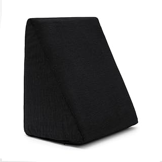 Wakefit Memory Foam Wedge Pillow | Helps Reduce Acid Reflux, Snoring & Back Discomfort | Soft Washable Cover | Multi-Use Support | Black