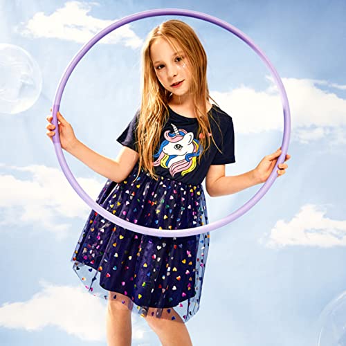 Patpat Little Girl Dresses Casual Short Sleeve Unicorn Tutu Dress For Girls Tulle Skirt, Dark Blue, 8-9 Years #TOP7