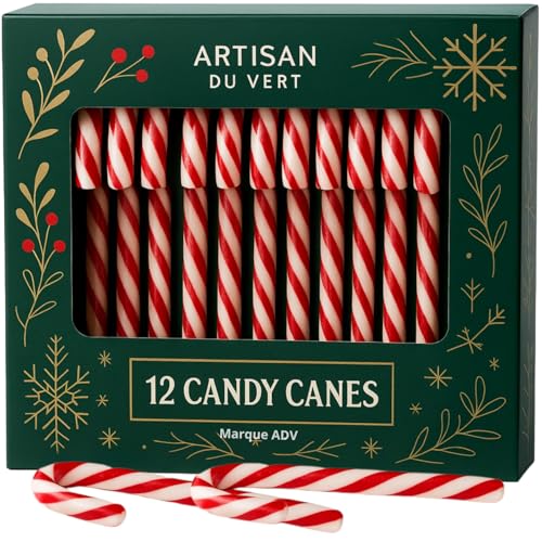 Lot de 12 Sucres d'Orge Cannes Candy cane - Bonbons et...
