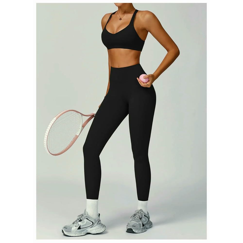 JCVBN damskie legginsy do jogi z wysokim stanem bezszwowe wysokie rozciągliwe podnoszące pośladki oddychające spodnie sportowe damskie legginsy na siłownię