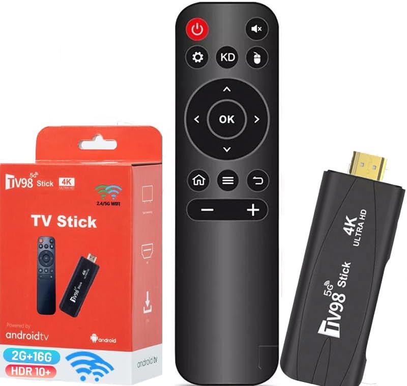 Android TV Stick 4K DDR4 2GB RAM 16GB ROM H313 Quad-Core 64bit Wi...