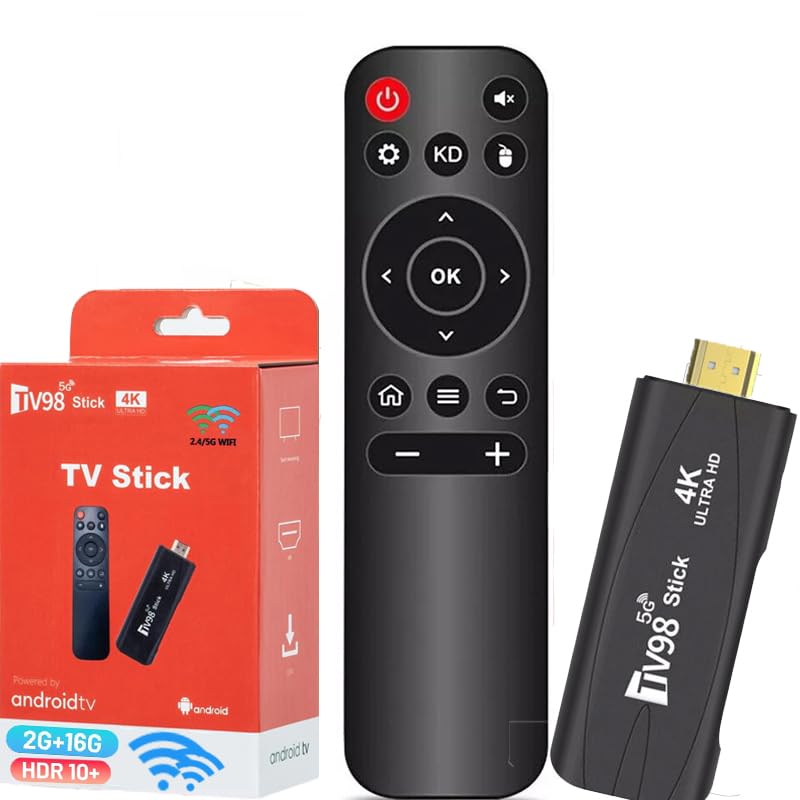 Android TV Stick 4K DDR4 2GB RAM 16GB ROM H313 Quad-Core 64bit Wi...