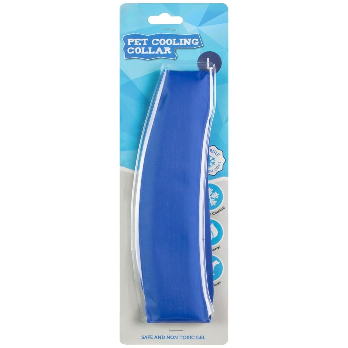 New Large Pet Cooling Collar – Blue Gel Cooling Neck Wrap for Dogs – Non-Toxic Gel, Antibacterial, Reusable & Instant Cooling – Ideal for Summer, Heat Relief, Travel, Outdoor Use A-54 (Large)