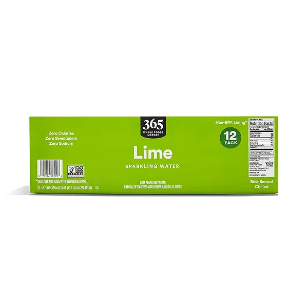 Lime Sparkling Water, 12 Fl Oz Shipped to You Whole Foods Market