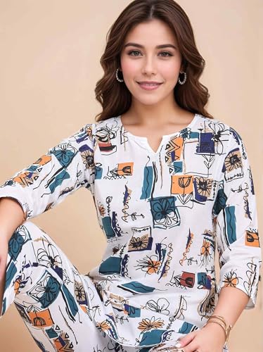 Image of RICHIK Women's Co-ord Set|Kurta Set for Women|Printed Kurta with Pant|Co-ord Set