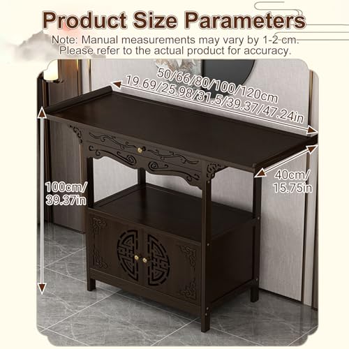 Mesa de altar budista con cajón para organizar objetos religiosos de salón 3