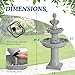 Dephet Italian Outdoor Water Fountains Garden Decor - 48.4''H Fountains and Waterfalls Outside, Large Cascading Indoor Floor-Standing Resin Bubbler Fountain Features W/Pump for Patio and Yard
