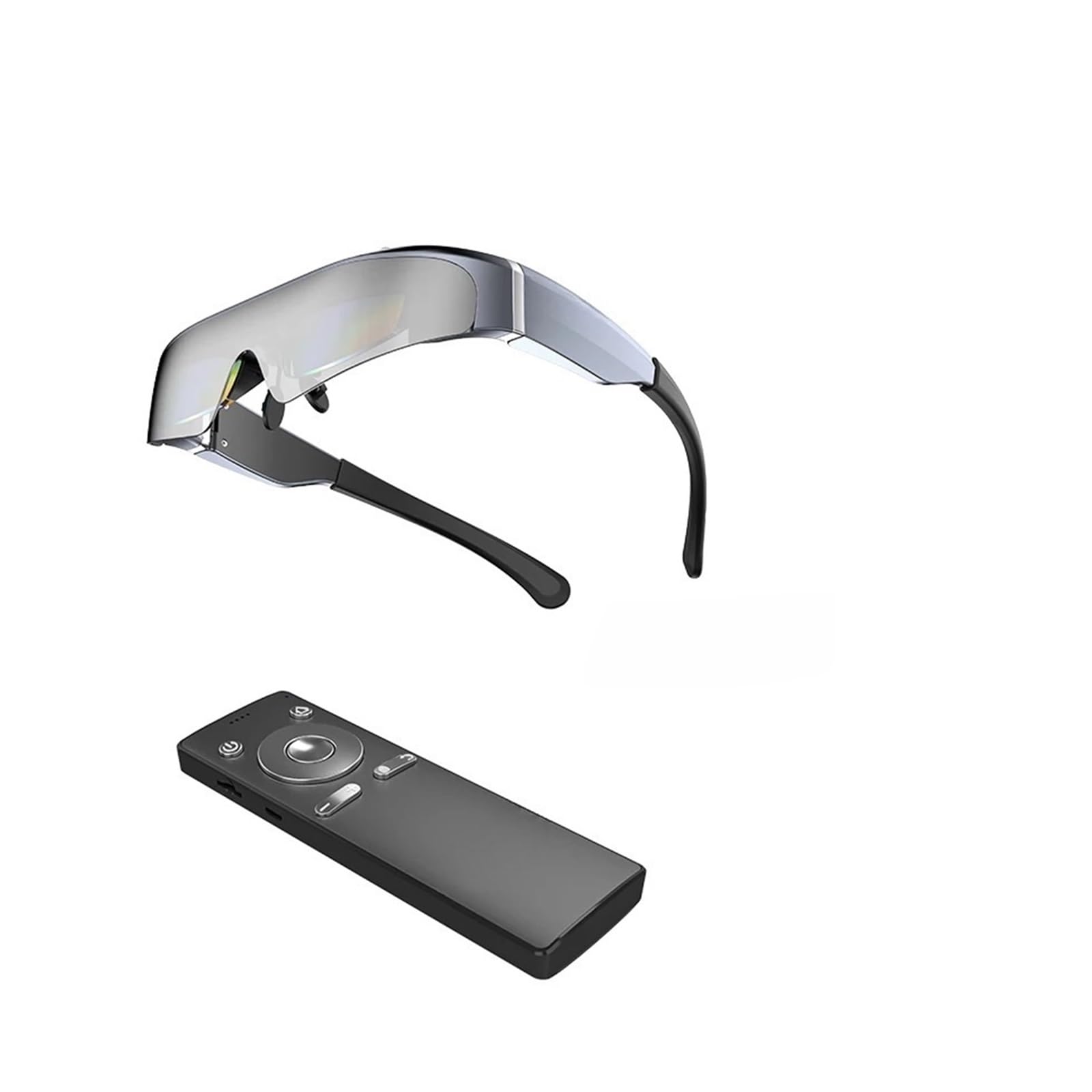 Gafas de vídeo Inteligentes 3D AR/VR de Lujo, Pantalla de visión Amplia Imagen 4K, portátiles, for Ver películas y Juegos, for Cine Privado.(128gb Black)