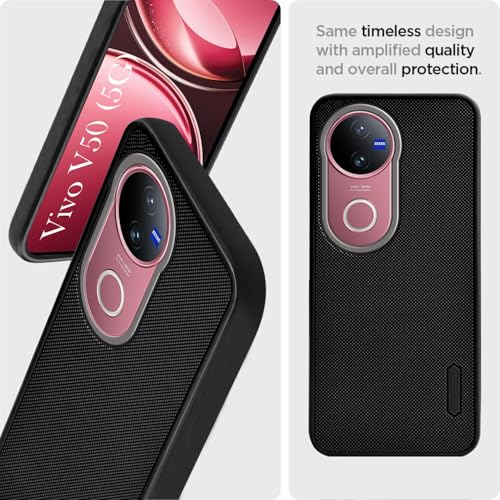 Image of Jkobi Back Cover Case for Vivo V50 | Vivo V50e (Textured Grip Design | Micro-Fiber Cloth Inside | Slim and Light Weight | Soft Touch and Feel | Black)