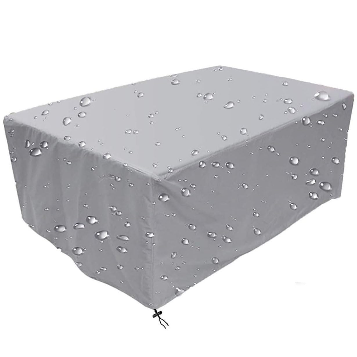 Abdeckung für Gartenmöbel Körpergröße >100cm Abdeckhaube für Gartenmöbel und für rechteckige Sitzgarnituren,Regenschutz und Staubfest Anti-UV,Schwerlast 300D Oxford,170x160x120cm-Silber grau