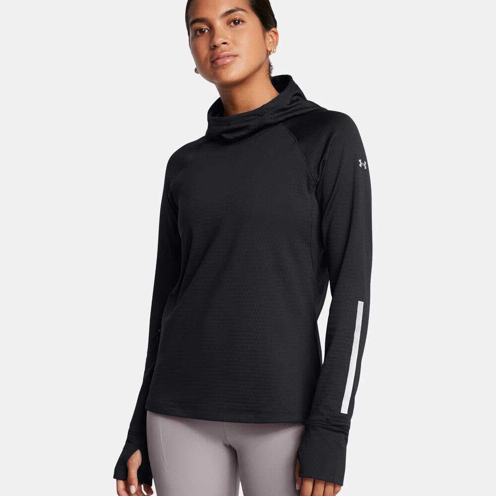 Under Armour Launch Elite Coldweather Balaclava Hoodie Laufkleidung Kapuzen-Sweatshirt Schwarz – Schwarz
