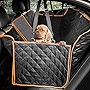 KEYOOG Dog Car Seat Cover, Back Seat Protector Pet Mat Hammock Dog Cover Fit for Cars/ SUVS/ Truck , Keeping Car Pristine Clean, 100% Waterproof Scratchproof Non-Slip Pet Seat Covers, Machine washable