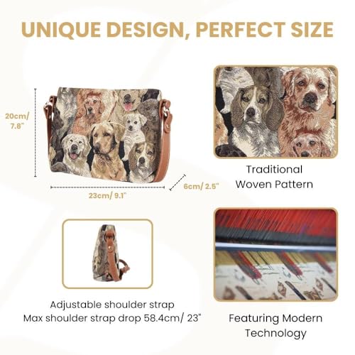 Image of Signare Tapestry Crossbody Bag Sling Shoulder Purse for Women