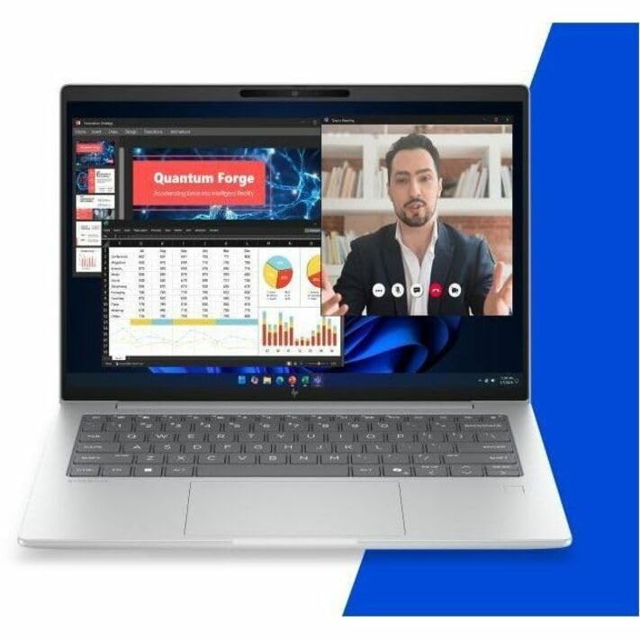Image of HP EliteBook 6 G2q 14 inch Copilot+ PC Notebook - WUXGA - Qualcomm Snapdragon X2 Elite X2E-84-100 - 32 GB - 512 GB SSD - Glacier Silver - Qualcomm Chip - 1920 x 1200 - Windows 11 Pro - - In-plane Switchin