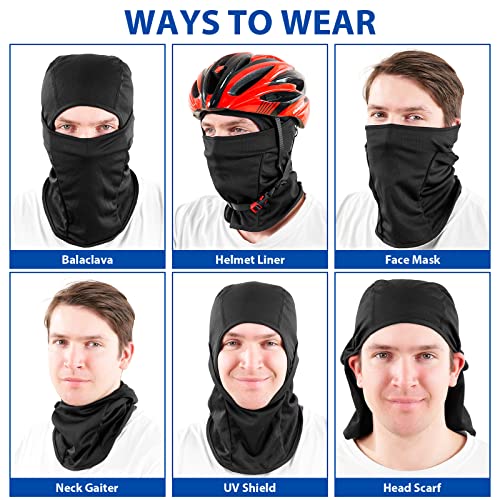 Sheverch Balaclava Face Mask Men Women Shiesty Ski Mask Breathable Uv Protection Football Riding Motorcycle Cycling Black #TOP5