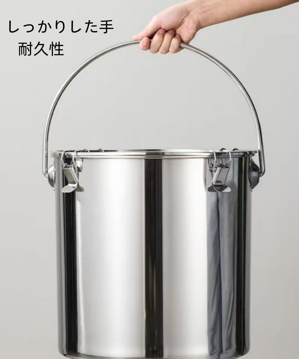 Amazon | Rutexcステンレス製蓋付きロック式寸胴鍋 3L-35L サイズ選択