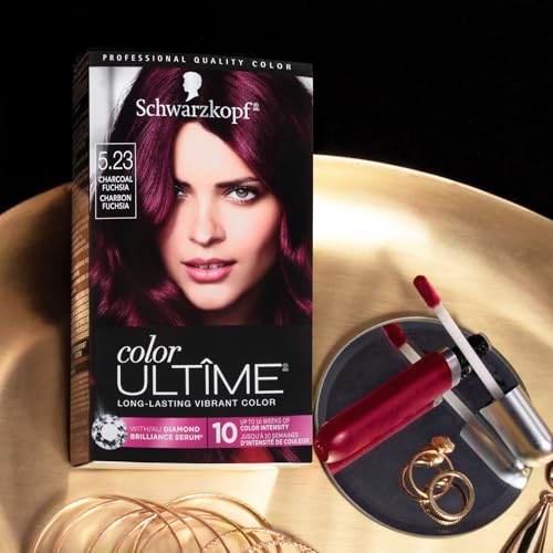 Schwarzkopf Color Ultime Hair Color, 5.23 Charcoal Fuchsia, 1 Application - Permanent Hair Dye for Vivid Color Intensity and Fade-Resistant Shine up to 10 Weeks - Image 6