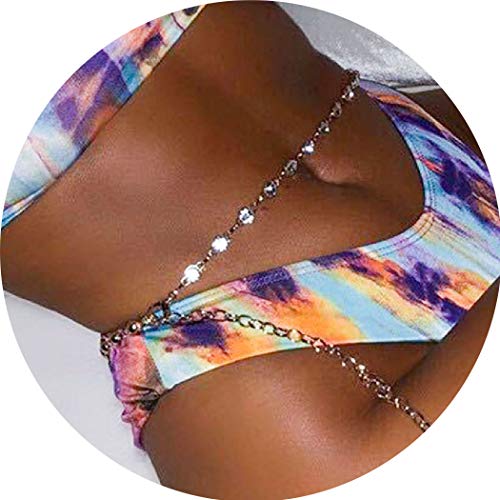 Sethain Boho Cristal Taille Chaîne argent Strass Ventre Chaînes Bikini