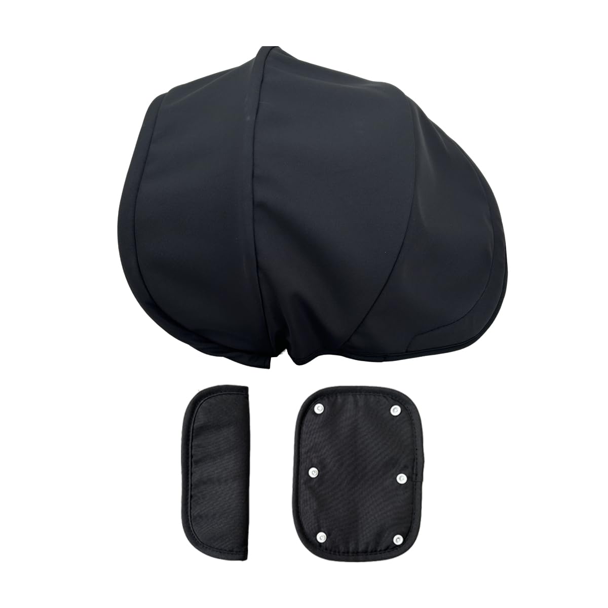 Doona Kinderwagen Ersatzdach X Doona+ i Autositz-Kinderwagen 4 Segmente ausziehbarer Sonnenschutz maschinenwaschbar schwarz