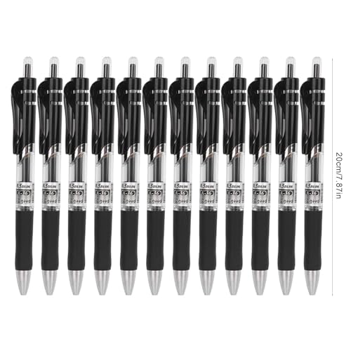 Set de 12 bolígrafos gel 0.5mm tinta negra TOPINCN miniatura 3
