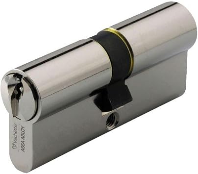 Vachette 17488000 Cylindre First Door Lock Cylinder-Double Entry 30 x 45 mm-Secure 5 Pin Mechanism-3 Keys-Easy Installation-Nickel-Plated Finish, 30x45mm