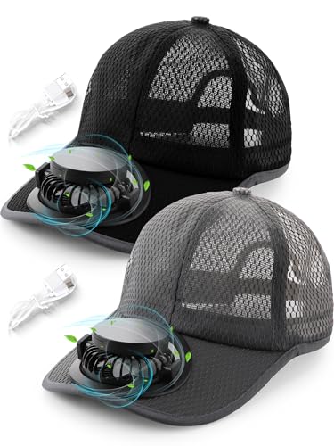 Casquette avec ventilateur pour randonnée outdoor et camping d'été