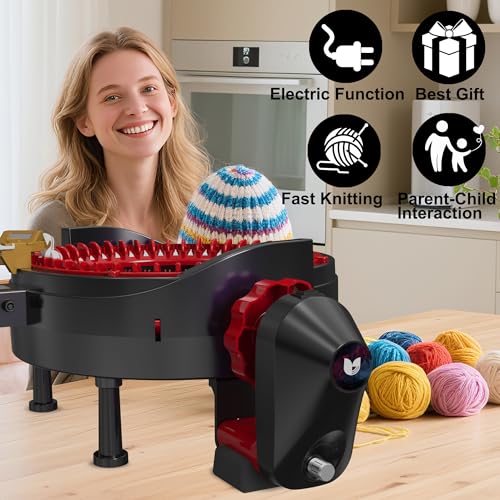 Image of Electric Knitting Machine Adapter for Addi 46 Knitting Machine, Automatic Adapter for Crochet Machine, Knitting Machine Accessories, Black