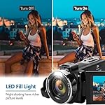 Camcorder Video Camera Full HD 1080P 48MP Camcorder 16X Digital Video Camera for YouTube, 3.0 Inch IPS Screen Vlogging Camera Recorder with Remote Control, Battery and 32GB Card - Image 3