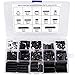 Perno di Tensione a Molla Spine Elastiche Acciaio al Manganese M1.5 M2 M2.5 M3 M4 M5 M6 Assortment Kit con Scatola 390 Pezzi