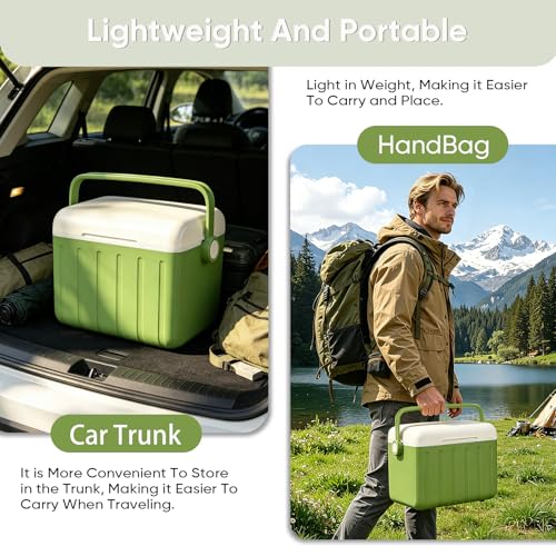 Image of 6Qt 13Qt 19Qt Northroad Camping Coolers,Stylish Macaron Color Durable Hard Cooler,Portable Insulated Ice Chest with 24 /48 Hour Ice Retention,Multi- Size for Camping,Picnic,Beach,Travel