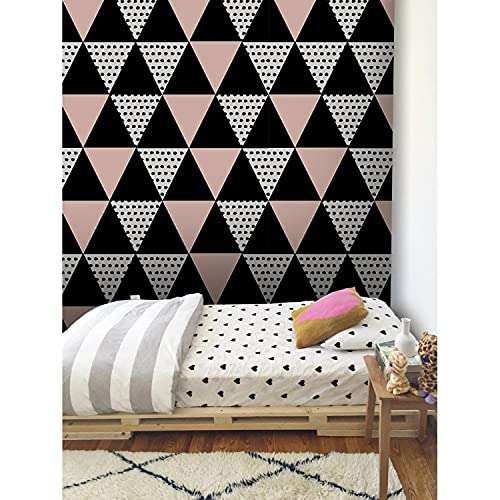Papier peint géométrique 416x254 cm : cachez vos murs abîmés avec les stickers Magic-Stick - 2