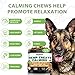 Hemp Calming Chews for Dogs with Anxiety and Stress - 120 Soft Dog Calming Treats - Storms, Barking, Separation - Valerian Root - L-Tryptophan - Chamomile - Hemp Oil (Duck)
