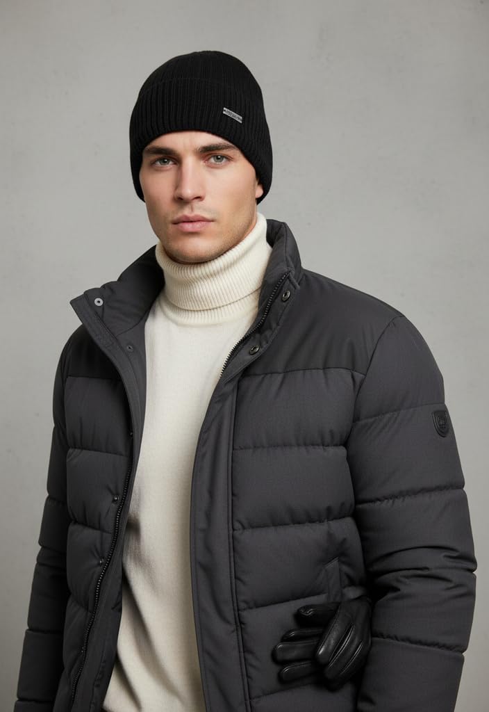 Gorro De Punto Ben XL Eisglut: Mezcla De Lana Y Acrílico, Banda Interior Suave. ¡Calor Y Estilo Para El Invierno! Hecho En Alemania.