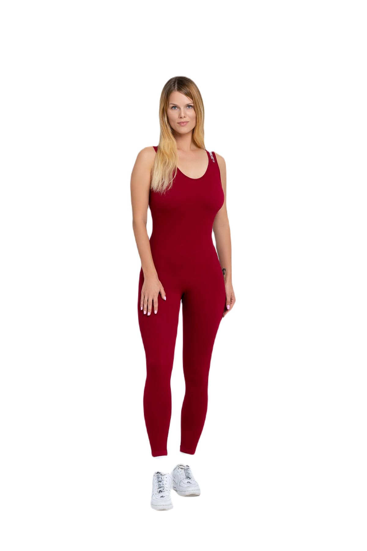 Women's Seamless Yoga Jumpsuit | Aesthetic and Durable Sports Overalls | Versatile Use and Comfort | One Piece Workout Sports Tights M Burgundy