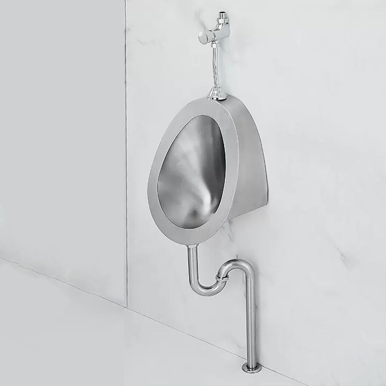 Toilettes publiques anti-éclaboussures avec urinoirs muraux suspendus en inox