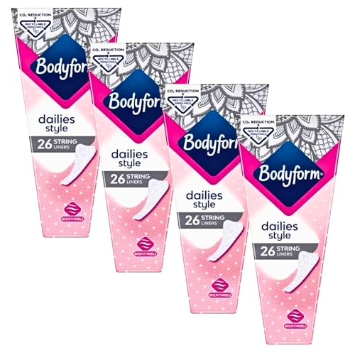 Bodyform Light String Slipeinlagen, 26 Stück pro Packung, 4 Stück