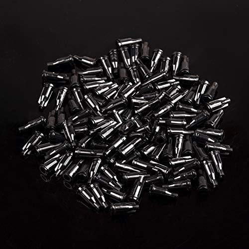 100 Pieces Luer Lock Syringe Tip Caps Black Plastic Screw Type Dispensing Industrial Syringe Tip Cap Dispensing Needle Tip Cap for Crafting and industrial work