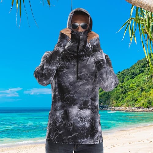 Sweat à capuche pour homme sport avec masque protecteur visage taille XL